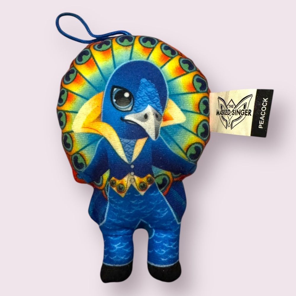 McDonald’s Masked Singer Peacock Plush Keychain Toy Collectible